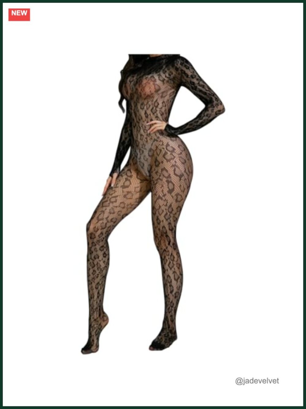 Fishnet Bodysuit Womens Sexy Mesh Lace Bodystocking Long Sleeve One Size Rave